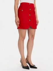 Morgan Spódnica mini 252-JADOR.F Czerwony Slim Fit. Czerwone spódnice Morgan, bez wzorów, z bawełny, mini. Za 299.99 zł.