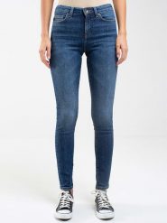 BIG STAR Dżinsy "Adela" - Skinny fit - w kolorze granatowym rozmiar: W28/L32. Niebieskie jeansy Big Star, l, z aplikacjami. Za 177.45 zł.