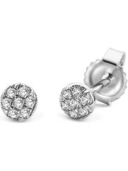 Revoni Złote kolczyki-wkrętki z diamentami rozmiar: onesize. Szare kolczyki Revoni, z diamentem, złote. Za 630.99 zł.