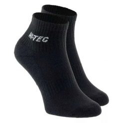 Skarpetki Do Kostek Unisex Dla Dorosłych Quarro II. Czarne skarpety Hi-tec, bez wzorów, z bawełny. Za 51.99 zł.