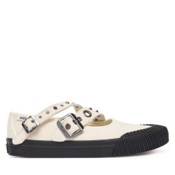 Baleriny Vans. Białe baleriny Vans, bez wzorów, bez obcasa. Za 379.99 zł.