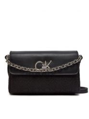 Calvin Klein Torebka Re-Lock Mini K60K612642 Czarny. Czarne torebki klasyczne Calvin Klein, bez wzorów, z materiału, bez dodatków. Za 269.99 zł.
