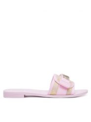 Guess Klapki FLJELY FAL19 Różowy. Czerwone klapki Guess, z aplikacjami, z materiału, bez obcasa. Za 419.99 zł.