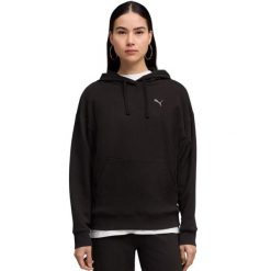 PUMA ESS Elevated Comfort Hoodie bluza damska. Czarne bluzy Puma, xl, bez wzorów, z polaru. Za 177.99 zł.