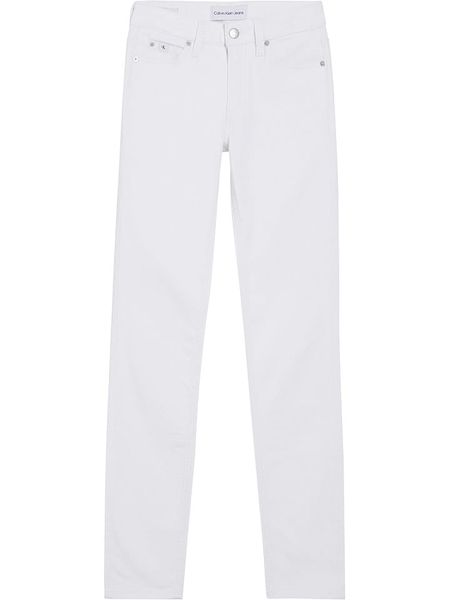 Calvin Klein Dżinsy - Skinny fit - w kolorze białym rozmiar: W28/L30. Białe jeansy Calvin Klein, l, z aplikacjami. Za 250.95 zł.