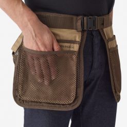 Pas Ball Trap Clay 100. Brązowe rękawiczki SOLOGNAC, bez wzorów, z materiału, sportowe. Za 119.99 zł.