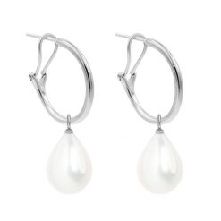 Kolczyki koła 2 cm z zawieszkami Pearls posrebrzane. Kolczyki Lilou, posrebrzane. Za 337.00 zł.