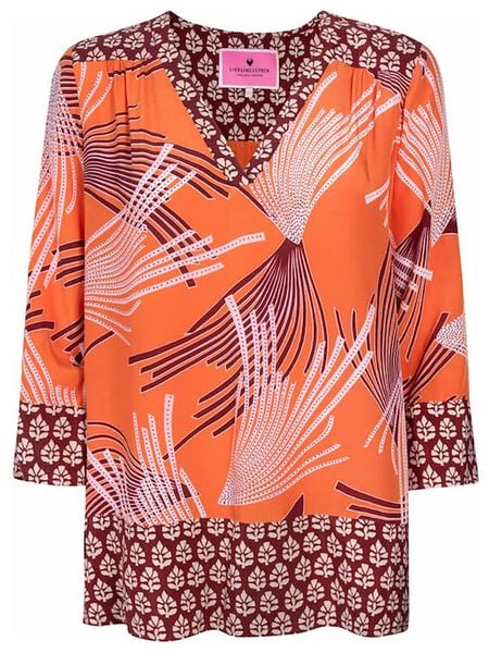 LIEBLINGSSTÜCK Bluzka "Ricarda" w kolorze pomarańczowym rozmiar: 36. Pomarańczowe bluzki LIEBLINGSSTÜCK, bez wzorów, z wiskozy, bez kołnierzyka, bez ramiączek. Za 153.71 zł.