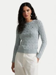 Polo Ralph Lauren Sweter 211935303009 Błękitny Slim Fit. Niebieskie swetry Polo Ralph Lauren, xxl, bez wzorów, z bawełny, bez ramiączek. Za 449.99 zł.