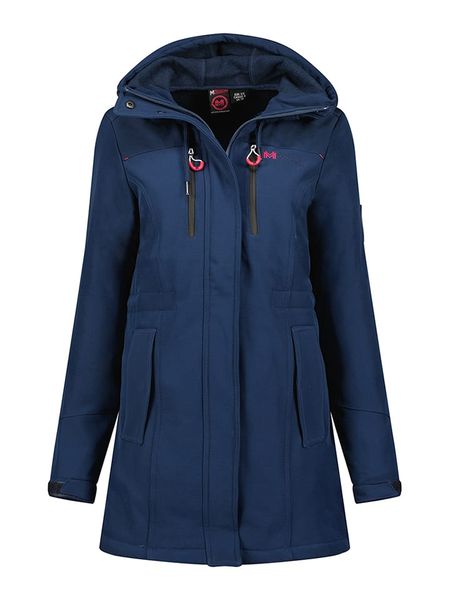 Maison Montaigne Kurtka softshellowa "Tocemai" w kolorze granatowym rozmiar: S. Niebieskie kurtki sportowe Maison Montaigne, s, z aplikacjami, bez kaptura, outdoorowe. Za 184.02 zł.