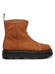 Dr. Martens Botki ZEBZAG RIGGER BOOT WARM LINED DM42023200 Brązowy. Brązowe botki Dr. Martens, bez wzorów, z nubiku, bez obcasa, na płaskiej podeszwie, bez zapięcia. Za 899.99 zł.