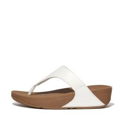 Skórzane sandały damskie FitFlop Lulu. Białe sandały FIT FLOP, bez wzorów, klasyczne, bez obcasa, bez zapięcia. Za 442.50 zł.