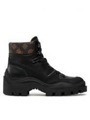Guess Botki Yia Czarny. Czarne botki Guess, z aplikacjami, ze skóry, bez obcasa, na płaskiej podeszwie, bez zapięcia. Za 839.99 zł.