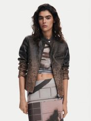Desigual Kurtka skórzana 25SWEW44 Brązowy Regular Fit. Brązowe kurtki Desigual, s, bez wzorów, z syntetyku, bez kaptura. Za 369.99 zł.