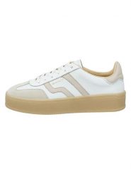 GANT Footwear Skórzane sneakersy "Cuzmani" w kolorze beżowo-białym rozmiar: 41. Białe trampki GANT Footwear, bez wzorów, bez zapięcia. Za 407.45 zł.
