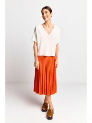 Rich & Royal Sweter w kolorze kremowym rozmiar: XL. Brązowe swetry Rich & Royal, xl, bez wzorów, ze splotem, bez ramiączek. Za 180.06 zł.