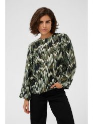 Kaffe Bluzka w kolorze khaki rozmiar: 42. Brązowe bluzki Kaffe, s, bez wzorów, z wiskozy, klasyczne, bez kołnierzyka, bez ramiączek. Za 152.99 zł.