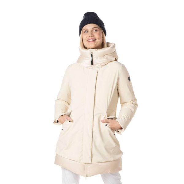 Płaszcz zimowy damski Rossignol Stretch Flat Parka. Brązowe parki Rossignol, na jesień, l, bez wzorów, z elastanu, bez kaptura. Za 1,089.00 zł.