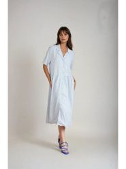 Monki Sukienka w kolorze błękitnym rozmiar: M. Niebieskie sukienki Monki, m, bez wzorów, bez kołnierzyka, bez ramiączek, maxi. Za 43.99 zł.