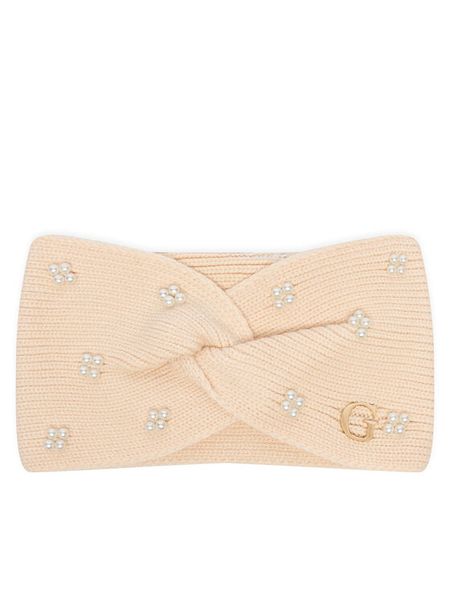 Guess Opaska AW5637 VIS01 Beżowy jasny. Brązowe rękawiczki Guess, z aplikacjami, z wiskozy. Za 114.99 zł.