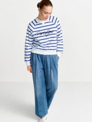 Rich & Royal Bluza Kobiety Bawełna niebieski|biały, XS. Białe bluzy Rich & Royal, xs, bez wzorów, z bawełny, bez kaptura. Za 329.95 zł.