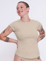 Sloggi Koszulka w kolorze beżowym rozmiar: M. Brązowe bluzki Sloggi, m, bez wzorów, z bawełny, bez kołnierzyka, bez ramiączek. Za 95.92 zł.