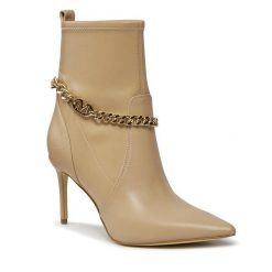 Botki Marciano Guess. Brązowe botki Marciano Guess, z aplikacjami, bez obcasa, na szpilce, bez zapięcia. Za 1,329.00 zł.