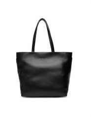 Tommy Hilfiger Torebka Th Logotape Tote AW0AW17693 Czarny. Czarne shopper TOMMY HILFIGER, bez wzorów, ze skóry, bez dodatków. Za 649.99 zł.