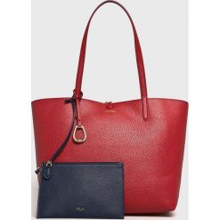 Lauren Ralph Lauren - Torebka dwustronna. Czerwone torby na ramię Lauren Ralph Lauren, bez wzorów, z materiału, casualowe, na ramię, duże, bez dodatków. W wyprzedaży za 399.90 zł.