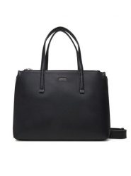 Calvin Klein Torebka Ck Must Tote Md LV04F3098G Czarny. Czarne torebki klasyczne Calvin Klein, bez wzorów, ze skóry, bez dodatków. Za 699.99 zł.