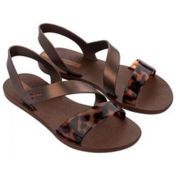 Sandały Ipanema Vibe Sandal Fem W 82429 BD418 brązowe. Brązowe sandały bez wzorów, eleganckie, bez obcasa, bez zapięcia. W wyprzedaży za 229.19 zł.