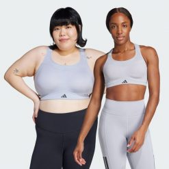 Biustonosz TLRD Impact Training High Support. Szare bielizna sportowa Adidas, xs, bez wzorów, z materiału. W wyprzedaży za 167.40 zł.