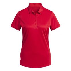 Damska koszulka polo adidas Performance. Czerwone bluzki Adidas, bez wzorów, eleganckie, bez kołnierzyka, bez ramiączek. Za 234.00 zł.