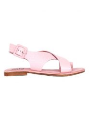 Bueno Skórzane sandały w kolorze jasnoróżowym rozmiar: 40. Różowe sandały Bueno, bez wzorów, klasyczne, z otwartym noskiem, bez obcasa, bez zapięcia. Za 170.47 zł.