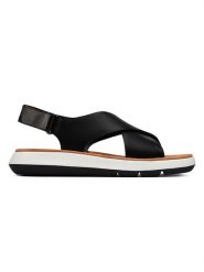 Clarks Skórzane sandały w kolorze czarnym rozmiar: 37. Czarne sandały Clarks, bez wzorów, klasyczne, z otwartym noskiem, bez obcasa, na platformie, bez zapięcia. Za 169.67 zł.