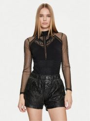 Morgan Body 241-TJULIE Czarny Slim Fit. Czarne body Morgan, l, bez wzorów, z wiskozy. Za 191.71 zł.