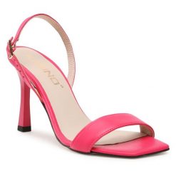 Sandały Karino. Czerwone sandały Karino, bez wzorów, bez obcasa, na szpilce, bez zapięcia. Za 239.99 zł.