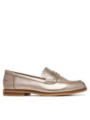 Caprice Lordsy 9-24203-46 Złoty. Żółte lordsy Caprice, bez wzorów, ze skóry, bez obcasa, bez zapięcia. Za 300.99 zł.