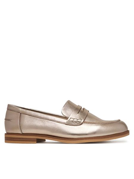 Caprice Lordsy 9-24203-46 Złoty. Żółte lordsy Caprice, bez wzorów, ze skóry, bez obcasa, bez zapięcia. Za 270.99 zł.