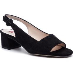 Sandały HÖGL - 7-102112 Black 0100. Czarne sandały Högl, bez wzorów, ze skóry, bez obcasa, na obcasie, bez zapięcia. W wyprzedaży za 299.00 zł.