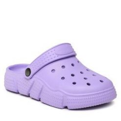 Klapki CRUZ. Fioletowe klapki CRUZ, bez wzorów, bez obcasa. Za 49.99 zł.