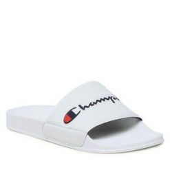 Klapki Champion. Białe klapki Champion, bez wzorów, bez obcasa. Za 89.99 zł.