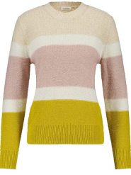 EDITION Sweter w kolorze kremowo-jasnoróżowo-żółtym rozmiar: 38. Brązowe swetry EDITION, bez wzorów, z bawełny, bez ramiączek. Za 180.06 zł.