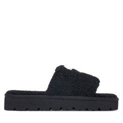 Klapki KARL LAGERFELD. Czarne klapki KARL LAGERFELD, bez wzorów, bez obcasa. Za 659.99 zł.