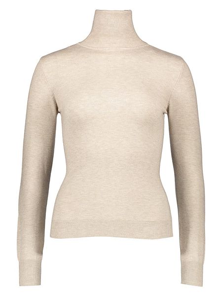 Vila Sweter w kolorze beżowym rozmiar: L. Brązowe swetry Vila, l, bez wzorów, bez ramiączek. Za 52.42 zł.