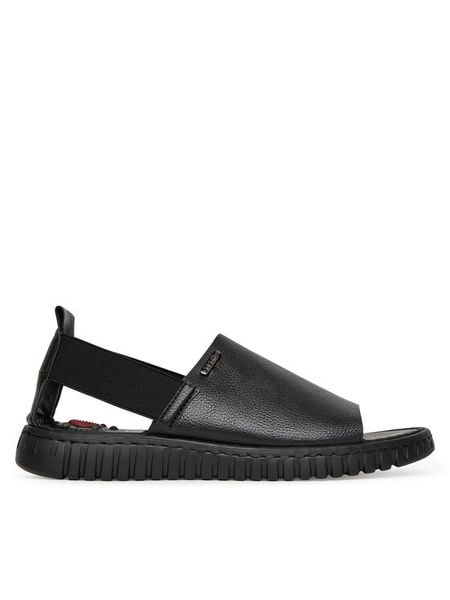 Go Soft Sandały LA319143-6 Czarny. Czarne sandały GO SOFT, bez wzorów, z materiału, bez obcasa, na płaskiej podeszwie, bez zapięcia. Za 139.99 zł.