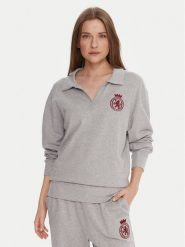 Tommy Hilfiger Bluza UW0UW06078 Szary Regular Fit. Szare bluzy TOMMY HILFIGER, xl, bez wzorów, z bawełny, bez kaptura. Za 349.99 zł.