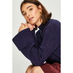 Trendyol - Sweter. Fioletowe swetry Trendyol, s, bez wzorów, z dzianiny, bez ramiączek. W wyprzedaży za 69.90 zł.