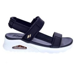 Sandały damskie SKECHERS Uno Summer Stand 2. Czarne sandały Skechers, bez wzorów, bez obcasa, bez zapięcia. Za 229.99 zł.
