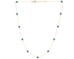 Złoty naszyjnik z opalami syntetycznymi - koniczyny. Żółte naszyjniki Apart, z opalem, złote. Za 1,779.00 zł.